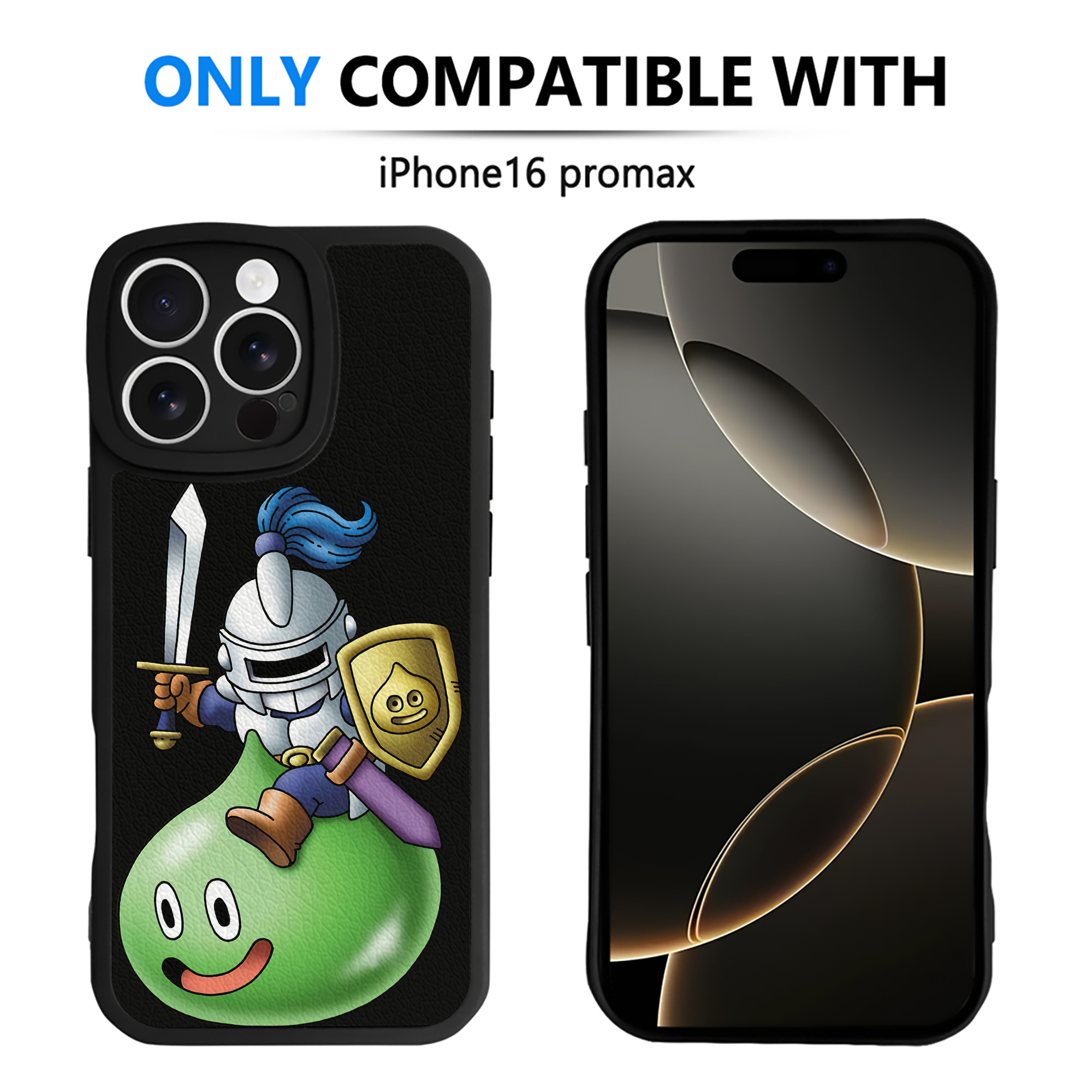 （画像用） ドラゴンクエスト Doragon Kuesuto Dragon Quest 【iPhone 16シリーズ対応】シリコンスマホケース（レザー調） 材質：シリコン